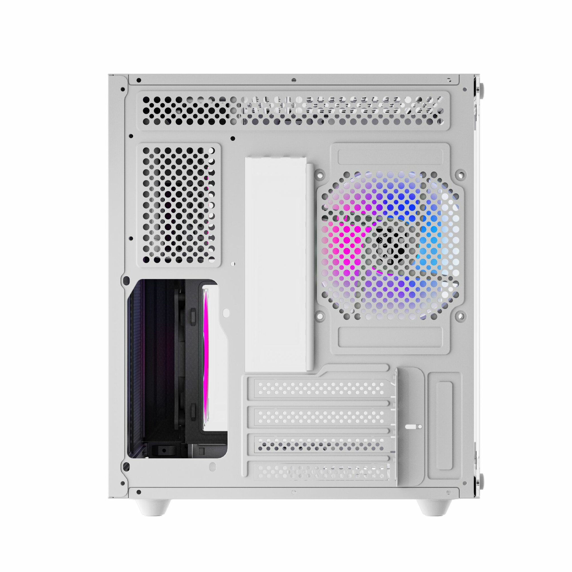 Корпус Invader Q3S кубик + 3 ARGB вентилятора + пылевой фильтр + закаленное стекло, Micro-ATX, Mini-ITX — фото 1