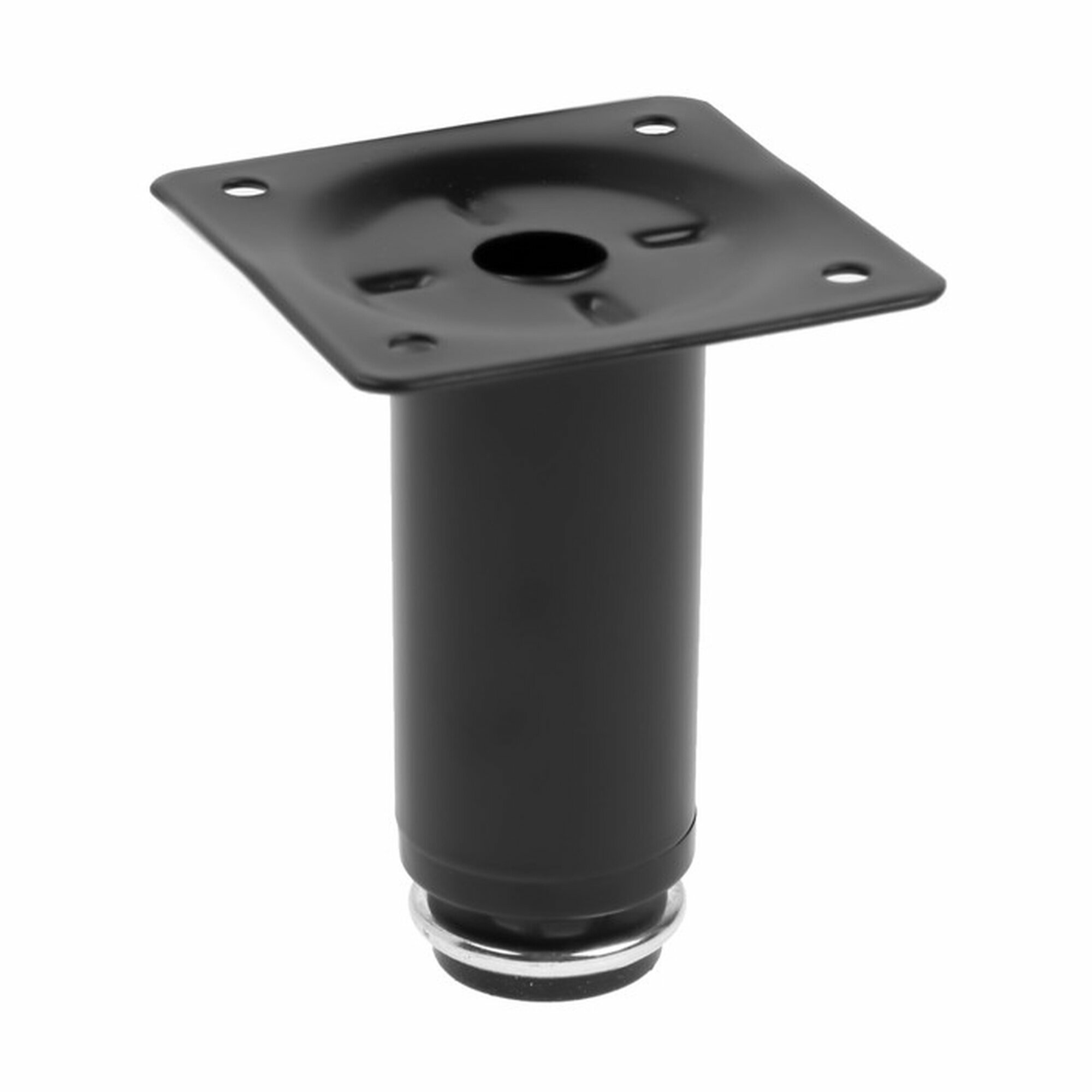 Опора круглая OKR001BL тундра d=30 мм H=80 мм цвет черный 4 шт