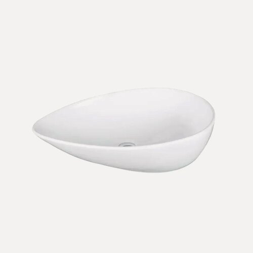 Изображение товара Накладная раковина Ceruttispa CR7030 66 накладная, без отверстия под смеситель, фарфоровая, раковина для ванной, белая, глянцевая