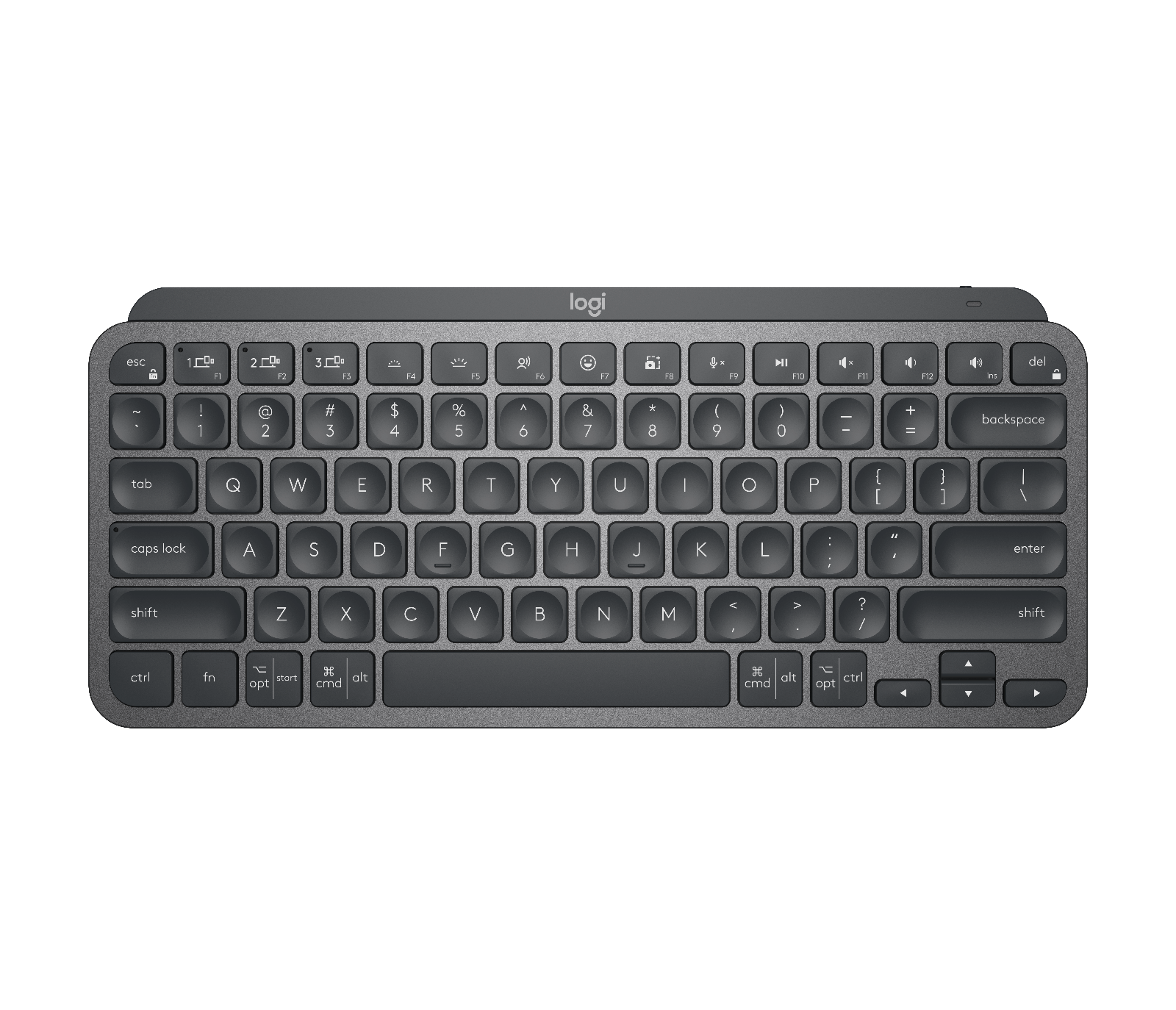 Клавиатура Logitech MX Keys Mini, беспроводная, ножничная, с русской раскладкой, тёмно-серая