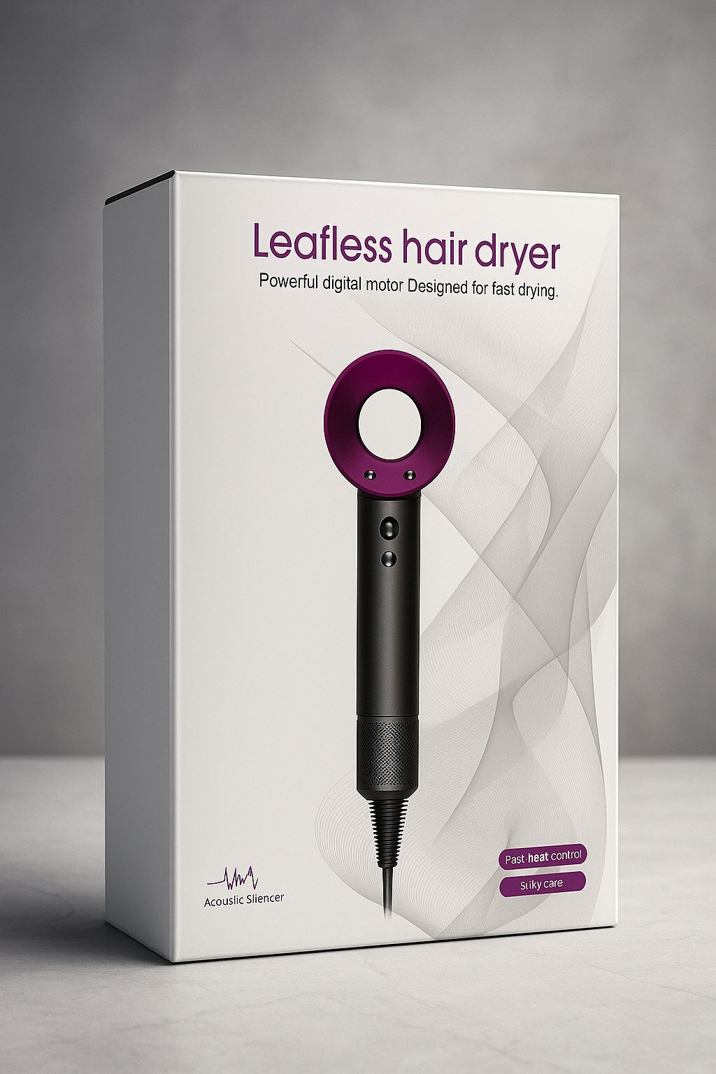Фен Leafless Hair Dryer - cупер мощный, ионизация, 4 скорости, 5 магнитных насадок