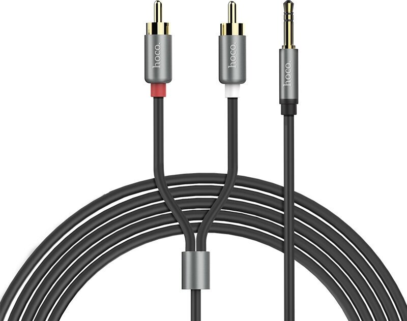 Кабель AUX Jack 35mm(m) - 2xRCA(m) HOCO UPA10 1.5м цвет: чёрный