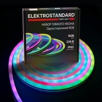 Комплект гибкого неона Elektrostandard 12 В 7 Вт/м 48 Led/м 5050 IP65, односторонний мульти, 5 м