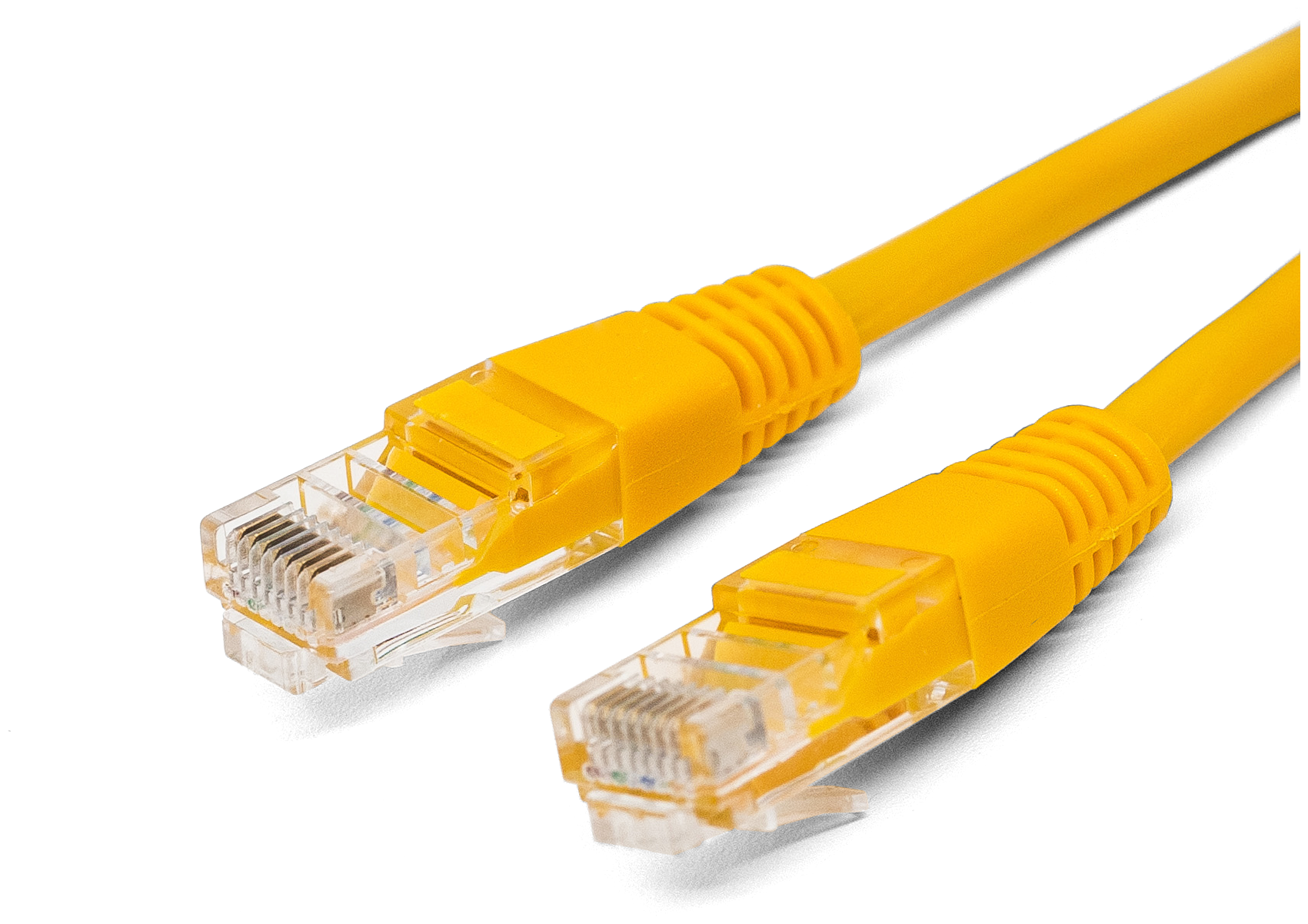 Патч-корд U/UTP 5e кат. 2м Filum FL-U5-2M-Y 26AWG(7x0.16 мм), кабель для интернета, омедненный алюминий (CCA), PVC, жёлтый