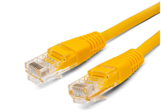 Патч-корд U/UTP 5e кат. 0.5м Filum FL-U5-0.5M-Y 26AWG(7x0.16 мм), кабель для интернета, омедненный алюминий (CCA), PVC, жёлтый