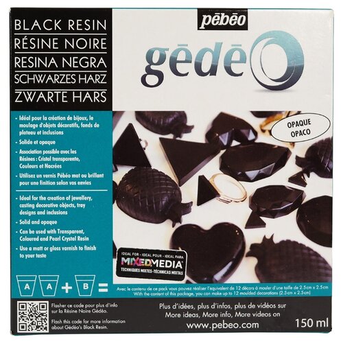 фото Набор Pebeo Gedeo Black Resin 766157 150 мл черный