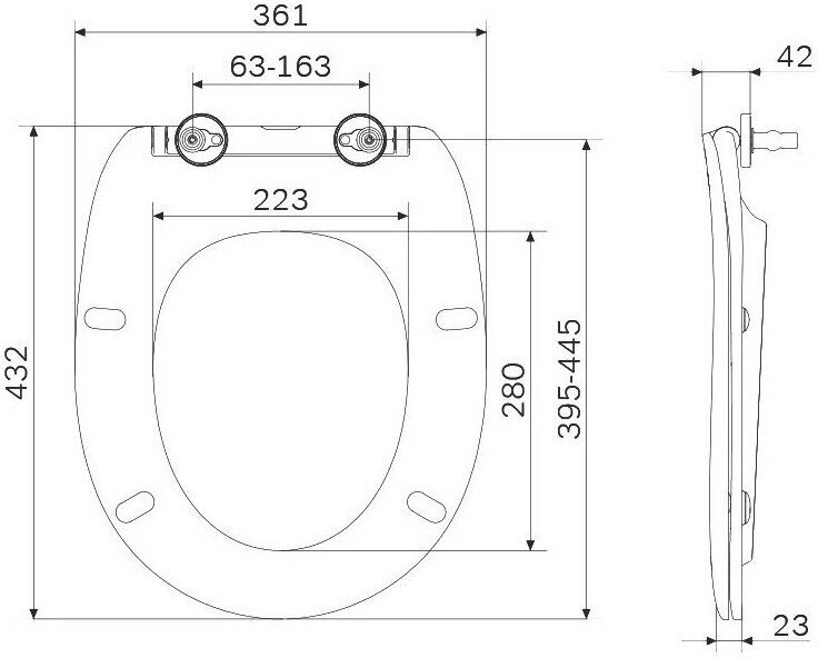 Сиденье для унитаза Am.Pm Sense C747855WH