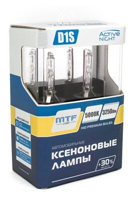 Ксеноновые Лампы Mtf Light D1s Active Night+30%,3250lm,5000k,35w,2шт MTF Light арт. AXBD1S