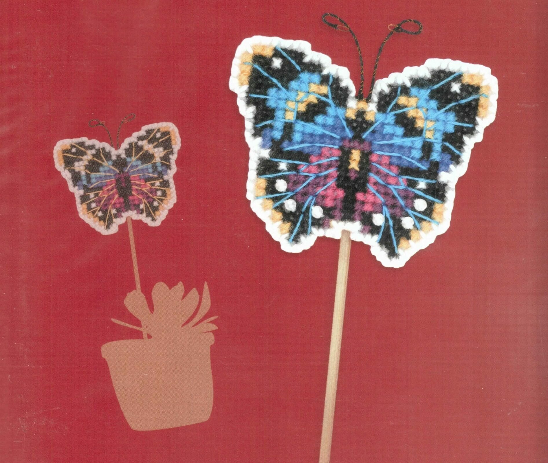 Набор для вышивания крестом Риолис Украшение для цветов Бабочка, 6,5*5,5см