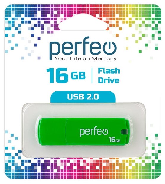 USB флешка Perfeo USB 16GB C05 зеленая