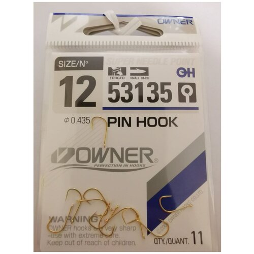 Крючок Owner 53135 №12 крючок owner 53135 pin hook 10