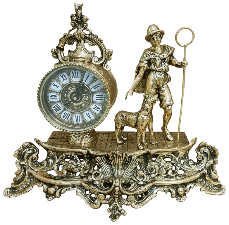 Часы Пастушок каминные бронзовые KSVA-BP-27088-D