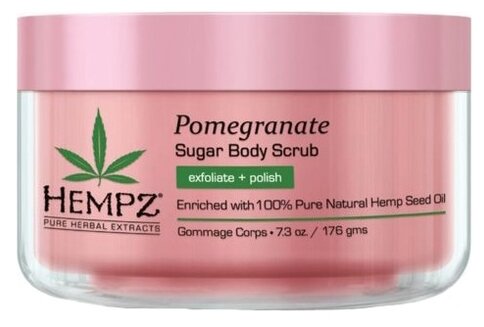 Hempz Daily Pomegranate Sugar Herbal Body Scrub - Хэмпз Дэйли Скраб для тела с экстрактом граната, 176 г -