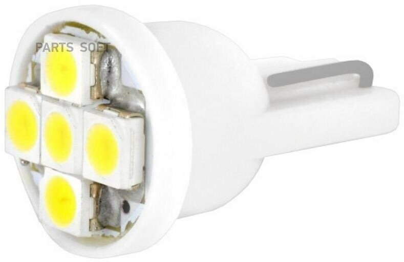 Лампа подсветки светодиодная T10 12V "SKYWAY" (5 SMD диодов без цоколя 1-контактная Белая) SKYWAY S08201123 | цена за 1 шт