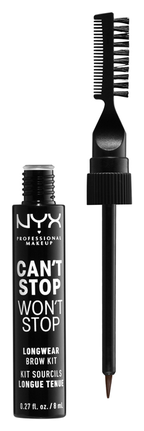 NYX professional makeup Тинт для бровей Can’t Stop Won’t Stop Longwear Brow Ink Kit, оттенок 06 Brunette