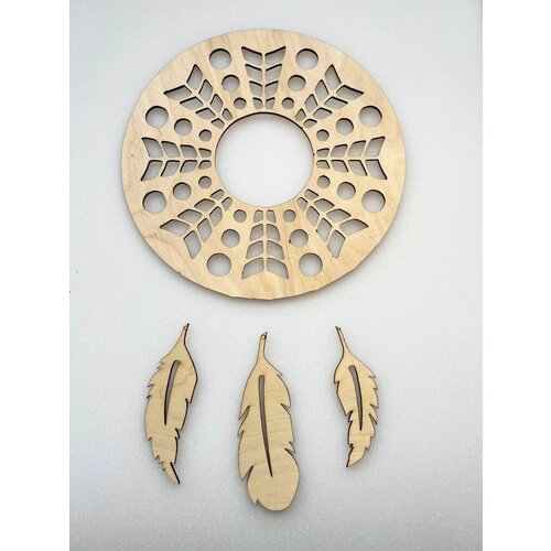 Ловец снов диаметр 15 см (Заготовка под рукоделие) 3 вариант