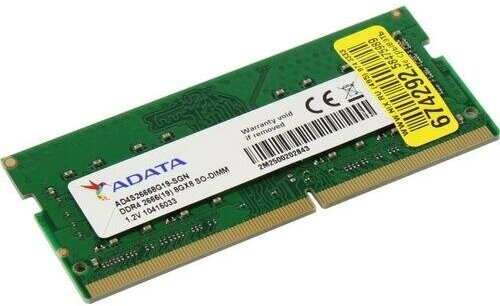Оперативная память A-Data AD4S26668G19-SGN DDR4 - 8ГБ 2666, SO-DIMM, Ret - фотография № 2