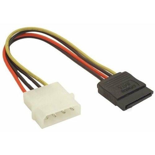 Кабель SATA 4 pin - SATA 7 pin Atcom АТ3798 0.15м кабель gsmin cb 69 sata 7 pin m sata 7 pin m 50 см синий