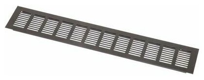 Решетка вентиляционная 480 х 80 мм (алюминий) черная - фотография № 1