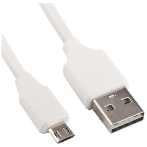 кабель lp usb 2 0 micro usb 1 метр двухсторонний белый 0l 00027585 1056468 Кабель LP USB 2.0 - Micro USB 1 метр двухсторонний белый 0L-00027585 1056468