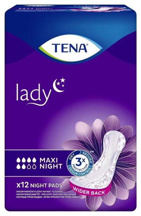 Урологические прокладки TENA Lady Maxi Night (12 шт.)