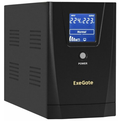 Источник бесперебойного питания ExeGate SpecialPro Smart LLB-2000. LCD. AVR.1SH.2C13. RJ. USB / EX292630RUS источник бесперебойного питания exegate specialpro unb 2000 led avr 1sh 2c13 rj usb