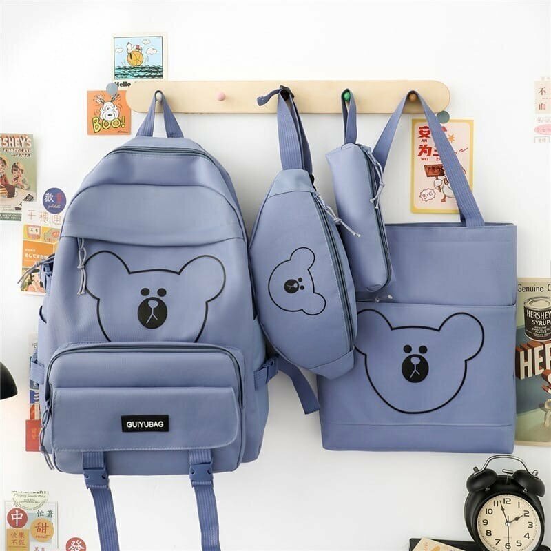 Комплект 4 в 1 с рюкзаком / рюкзак школьный для девочки / ранец школьный