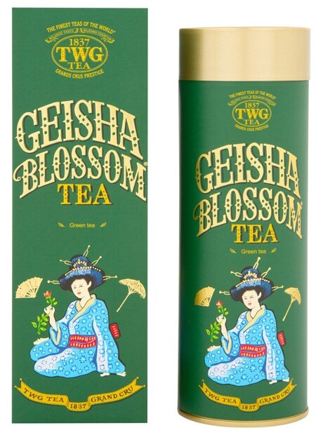 Сингапурский Чай зеленый листовой в тубах TWG Geisha Blossom Tea, Гейша Блоссом 100 грамм - фотография № 1