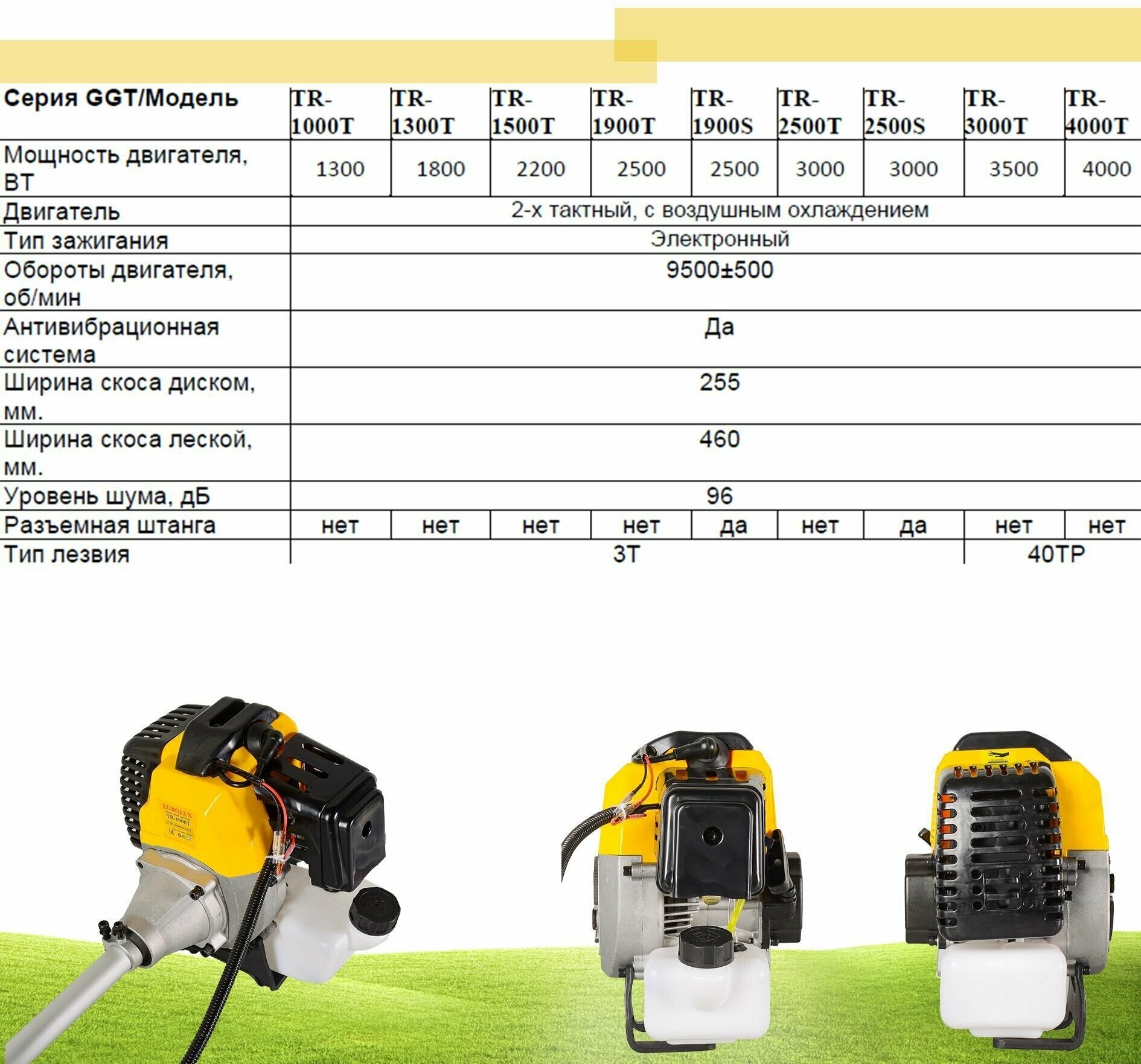 Триммер бензиновый Eurolux TR-1900T 26 лс 46