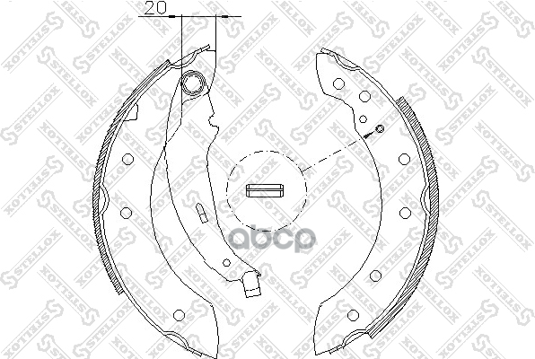 Колодки Барабанные Stellox арт. 210101-SX