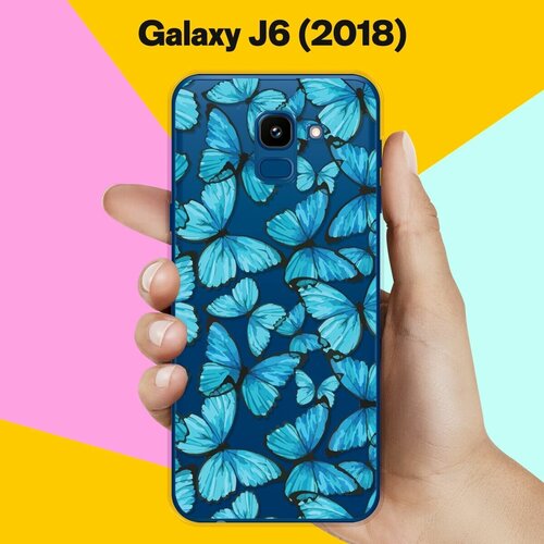 Силиконовый чехол Бабочки на Samsung Galaxy J6 (2018) пластиковый чехол сова в шляпе на samsung galaxy j6 2018 самсунг галакси джей 6 2018