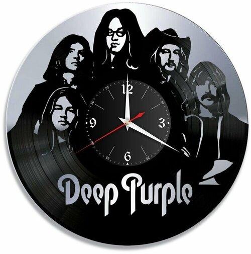 Настенные часы из виниловой пластинки Deep Purple/виниловые/из винила/часы пластинка/ретро часы
