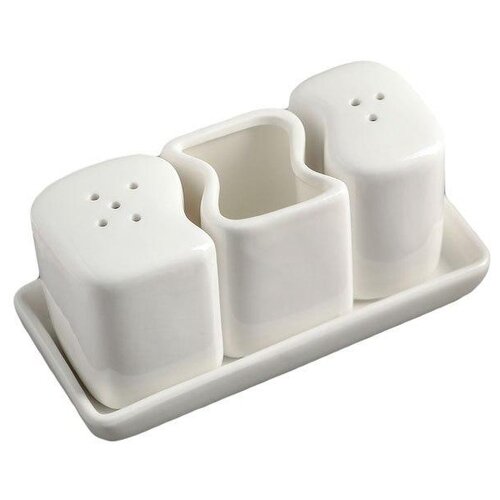 фото Доляна набор для специй белье бланш белый