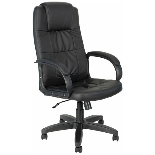 Кресло офисное ЯрКресло Кр81 ТГ пласт ЭКО1 (экокожа черная)