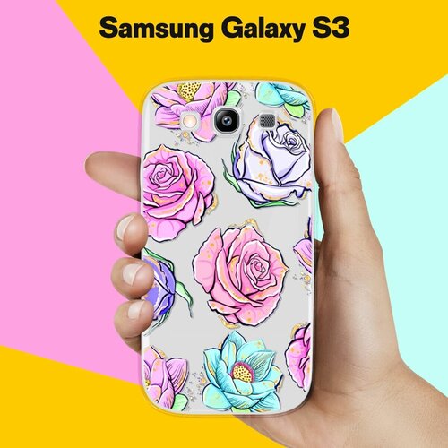 силиконовый чехол на samsung galaxy s3 розы для самсунг галакси с3 Силиконовый чехол на Samsung Galaxy S3 Розы / для Самсунг Галакси С3