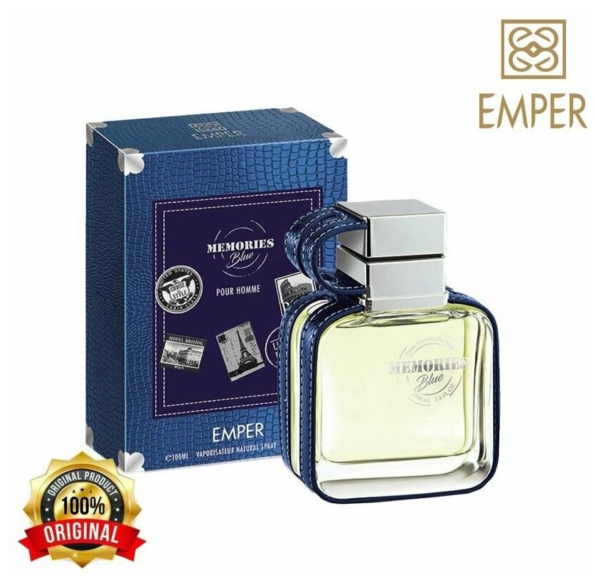 EMPER Туалетная вода мужская MEMORIES BLUE, 100 мл