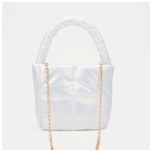 фото Сумка тоут , текстиль, белый mikimarket