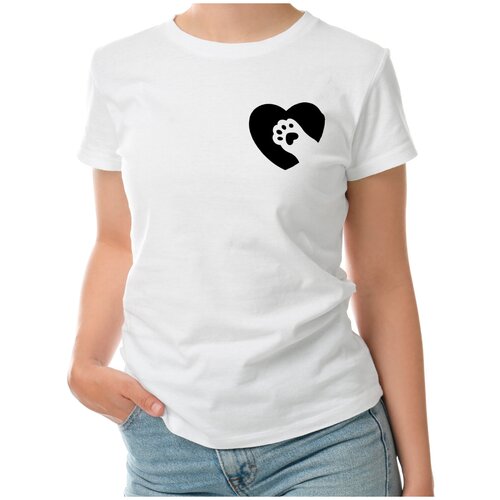 Женская футболка «In My Heart» (L, белый)
