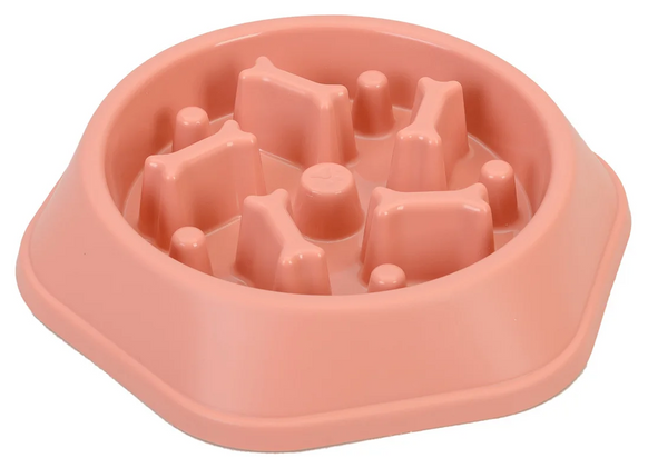 Миска STEFAN "Косточки" для медленного поедания, розовый