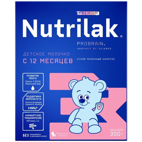 Смесь Nutrilak Premium 3, с 12 месяцев, 300 г смесь молочная nutrilak 3 с 12 месяцев 600г