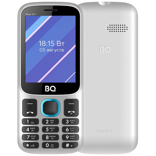 Телефон BQ 2820 Step XL+, 2 SIM, белый/синий