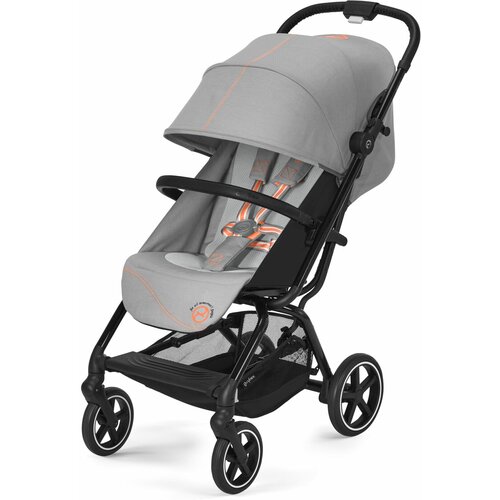 Детская прогулочная коляска Cybex Eezy S+ 2 Lava Grey на шасси Black с бампером