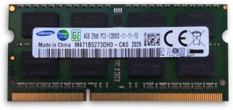 Оперативная память Samsung 4 ГБ PC3 (DDR3) 1600 МГц SODIMM 1,5v