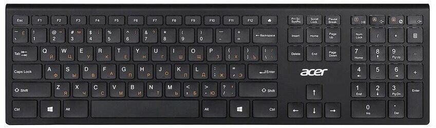 Acer OKR020 ZL. KBDEE.004 wireless keyboard USB slim Multimedia black Клавиатура беспроводная