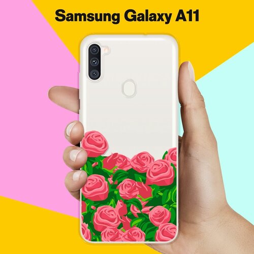 Силиконовый чехол Розы на Samsung Galaxy A11 пластиковый чехол летние узоры 12 на samsung galaxy a11 самсунг галакси а11