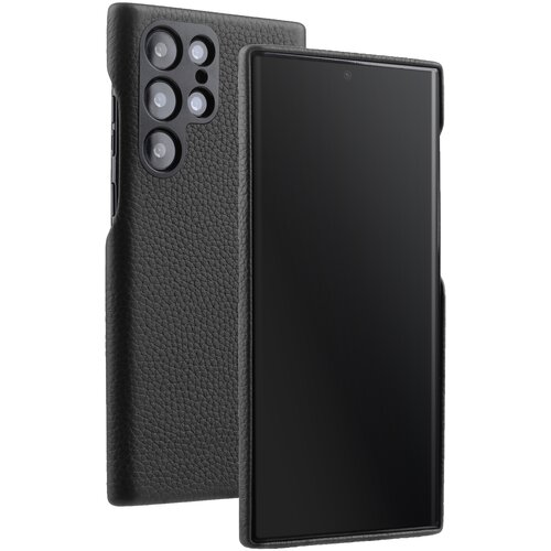 Кожаный чехол накладка Melkco для Samsung Galaxy S22 Ultra - Origin Regal Snap Cover, черный