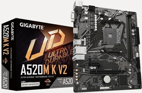 Изображение товара Материнская плата Gigabyte A520M K V2