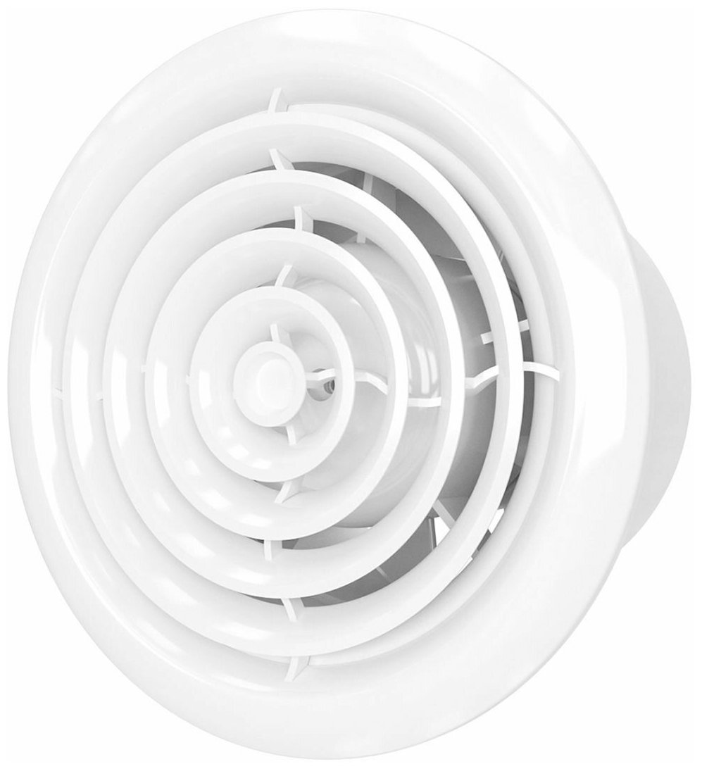 Вентилятор осевой вытяжной Auramax RF 4S D100 мм 35 дБ 107 м3/ч с сеткой цвет белый - фотография № 1