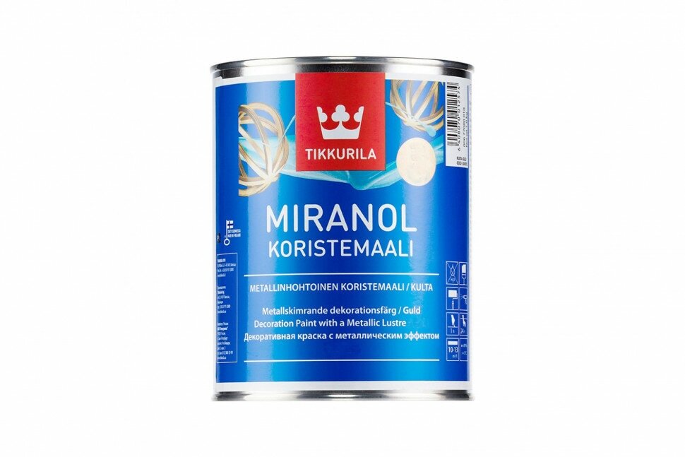 Краска акриловая Tikkurila Miranol Koristemaali влагостойкая моющаяся полуглянцевая медь 0.1 л - фотография № 4