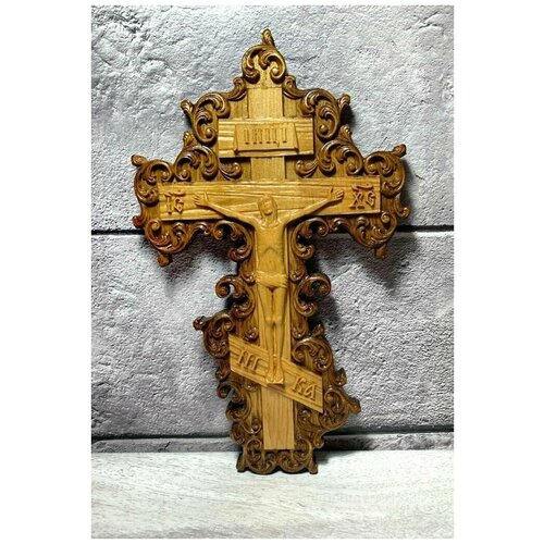 Крест-распятие на стену, красный угол, из дерева. Деревянный крест крест деревянный на стену